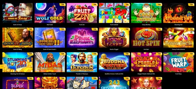 Oblíbené hry a sloty na Spinamba Casino
