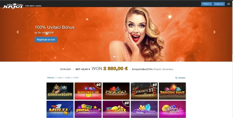 Hlavní stránka Kajot Casino