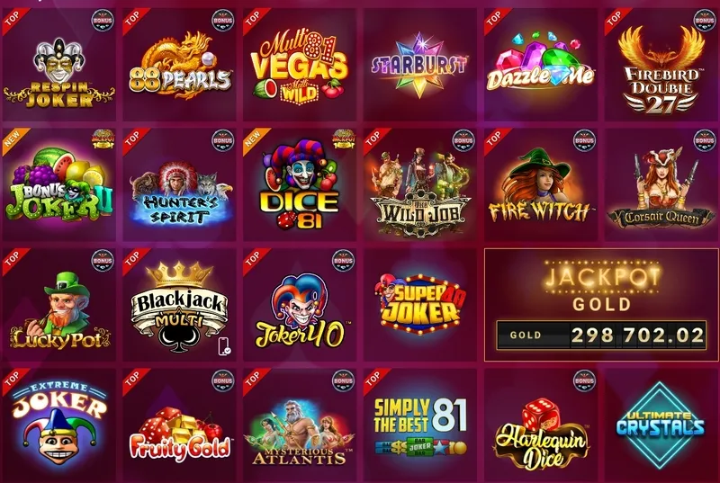 Oblíbené hry a sloty v SYNOT tip Casino