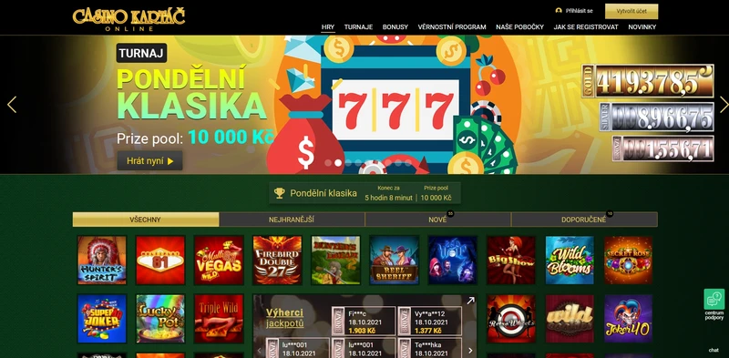 Oficiální webové stránky Kartáč Casino
