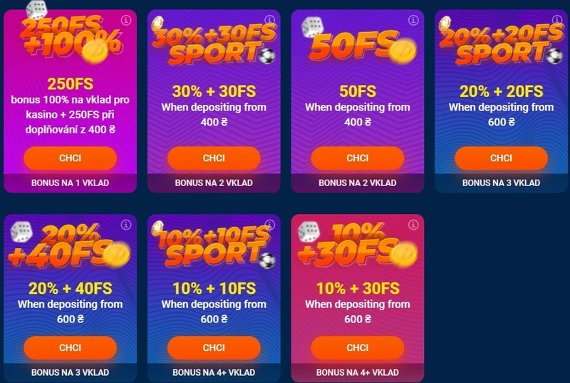 Bonusy Mostbet Casino - 100% do 300 € a až 250 extra zatočení