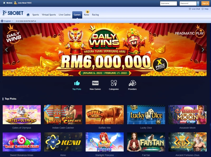 Přehled oficiálních webových stránek Sbobet Casino