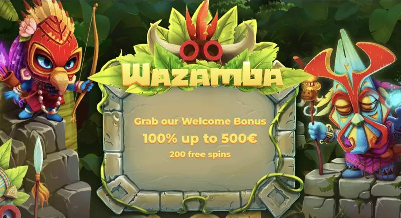 Wazamba Casino Bonusy - 100 % do 500 € a až do 200 extra zatočení