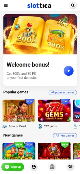 Slottica casino mobilná verzia