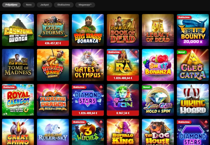 Igralni avtomati in druge igre v PokerStars Casino