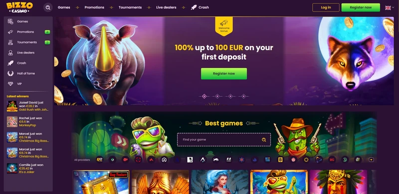 Uradna spletna stran spletnega kazinoja bizzo casino