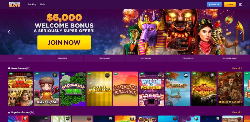 Přehled oficiálních stránek Superslots Casino