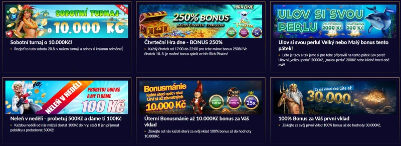 Bonusy Admiral Casino - 250 Kč bez Vkladu + Až 100 % až do výše 30 000 Kč