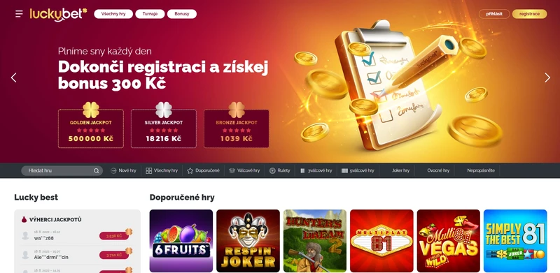Přehled oficiálních webových stránek LuckyBet Casino