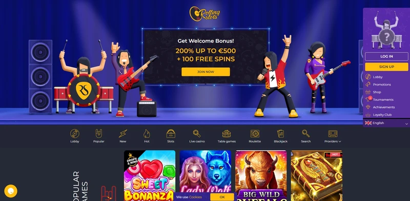 Rolling Slots Casino oficiálna webová stránka