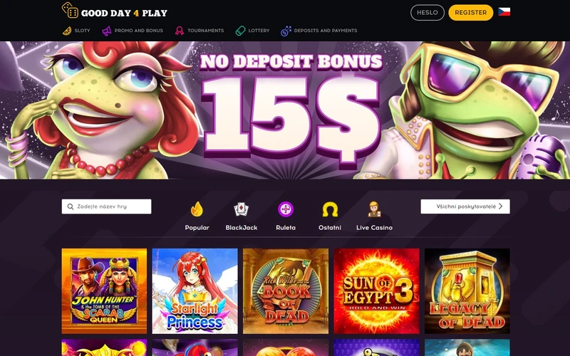 Oficiální webové stránky v Goodday4play casino