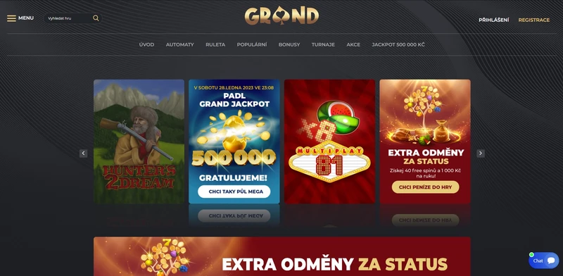 Oficiální webové stránky Grandwin Casino