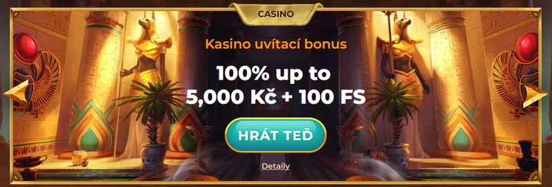 Bonusy pro AmunRa Casino - 100% až do výše 5 000 Kč