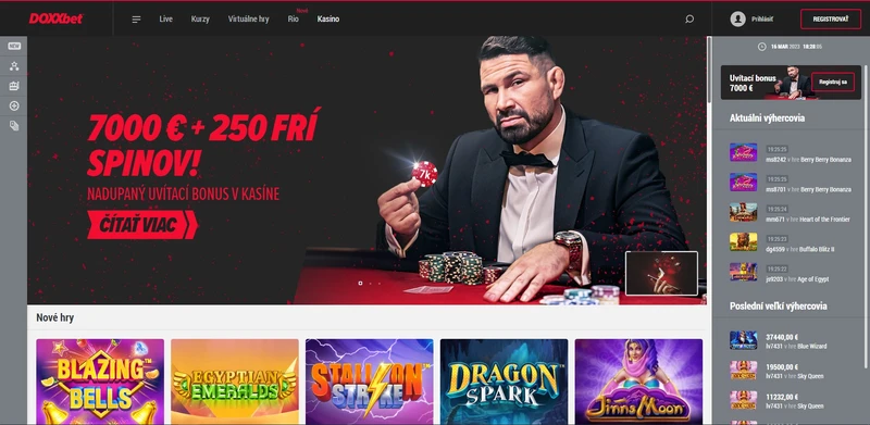 Oficiálna webová stránka Doxxbet Casino