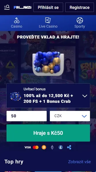 Online kasino Frumzi - Mobile