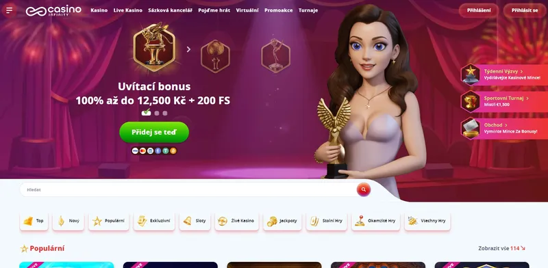 Casino Infinity - home page