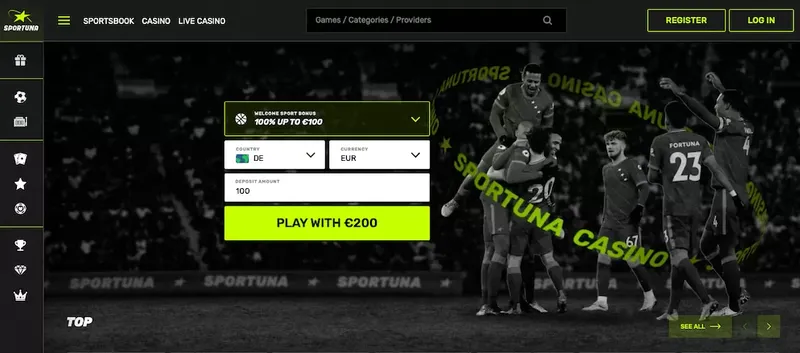 Sportuna Casino - home page