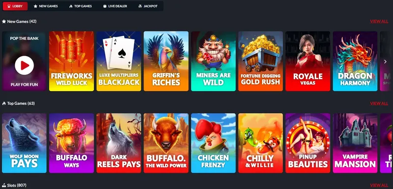 Online Casino Red Dog - Games