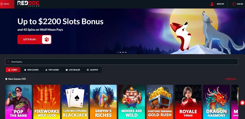 Red Dog Casino - Home Page