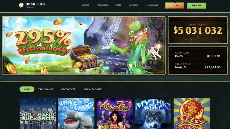 Irish Luck Casino - Home page