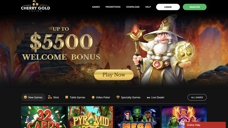 Cherry Gold Casino - Home page