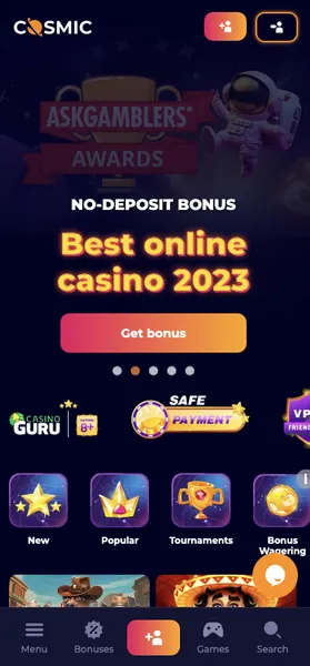 CosmicSlot Casino - Mobile