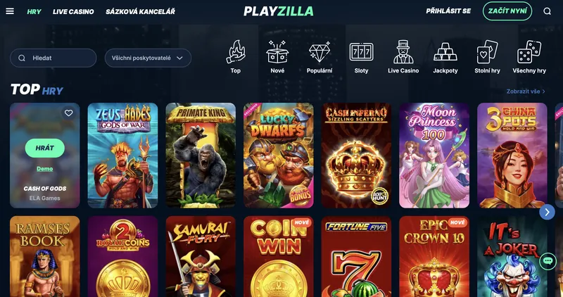 Playzilla Casino - Hry