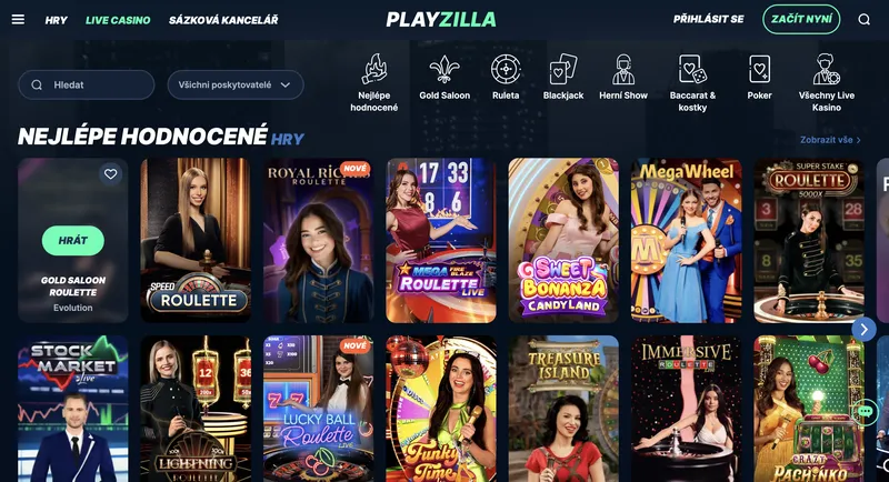 Playzilla Casino - Live Games