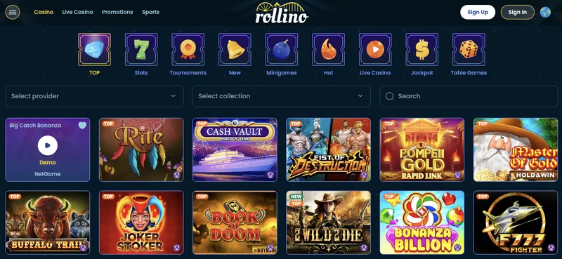 Rollino Casino - hry