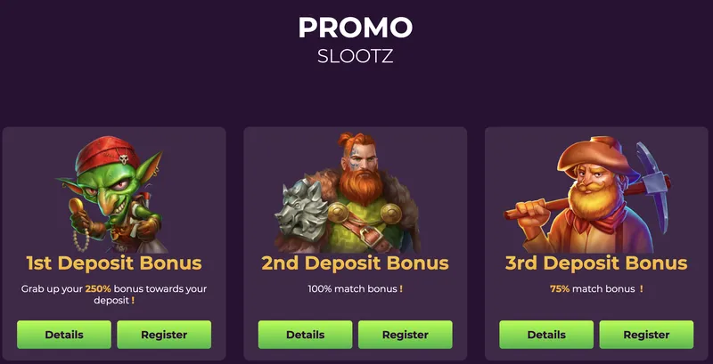 Slootz Casino - Bonus