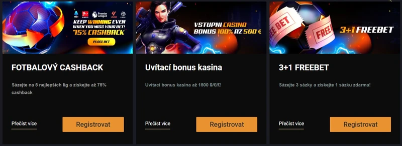 Bonusy pro Freshbet Casino - Uvítací bonus až 1500 €