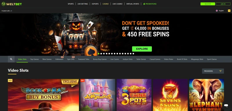 Přehled oficiálních stránek Weltbet Casino