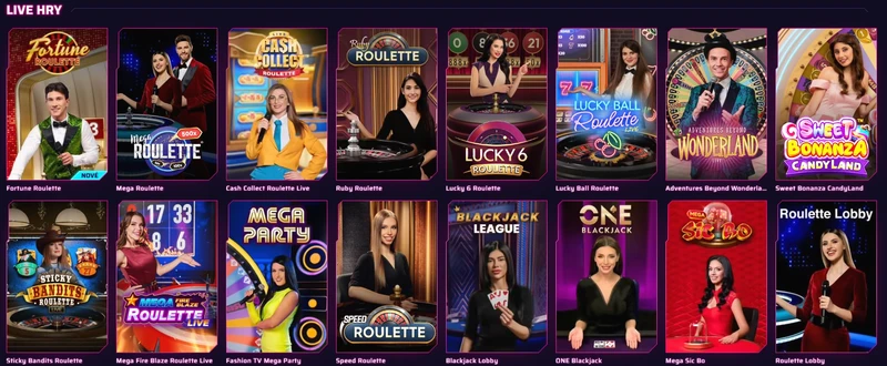 Živé casino v Roby Casino