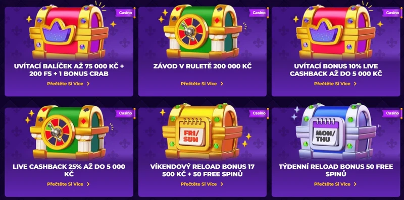 Bonusy pro RoyalGame - 100% do 12 500 Kč a 200 FS