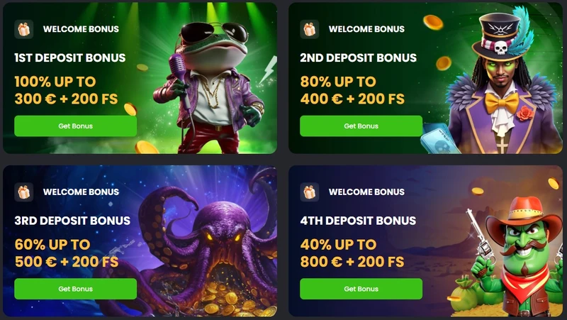 Bonusy pro Spinline Casino - 100% do 300 € a až 200 extra zatočení