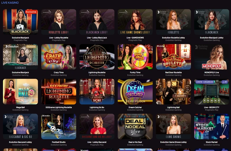 Živé casino v Trivelabet Casino