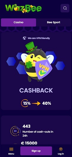 Wazbee-Casino-Mobilní-verze