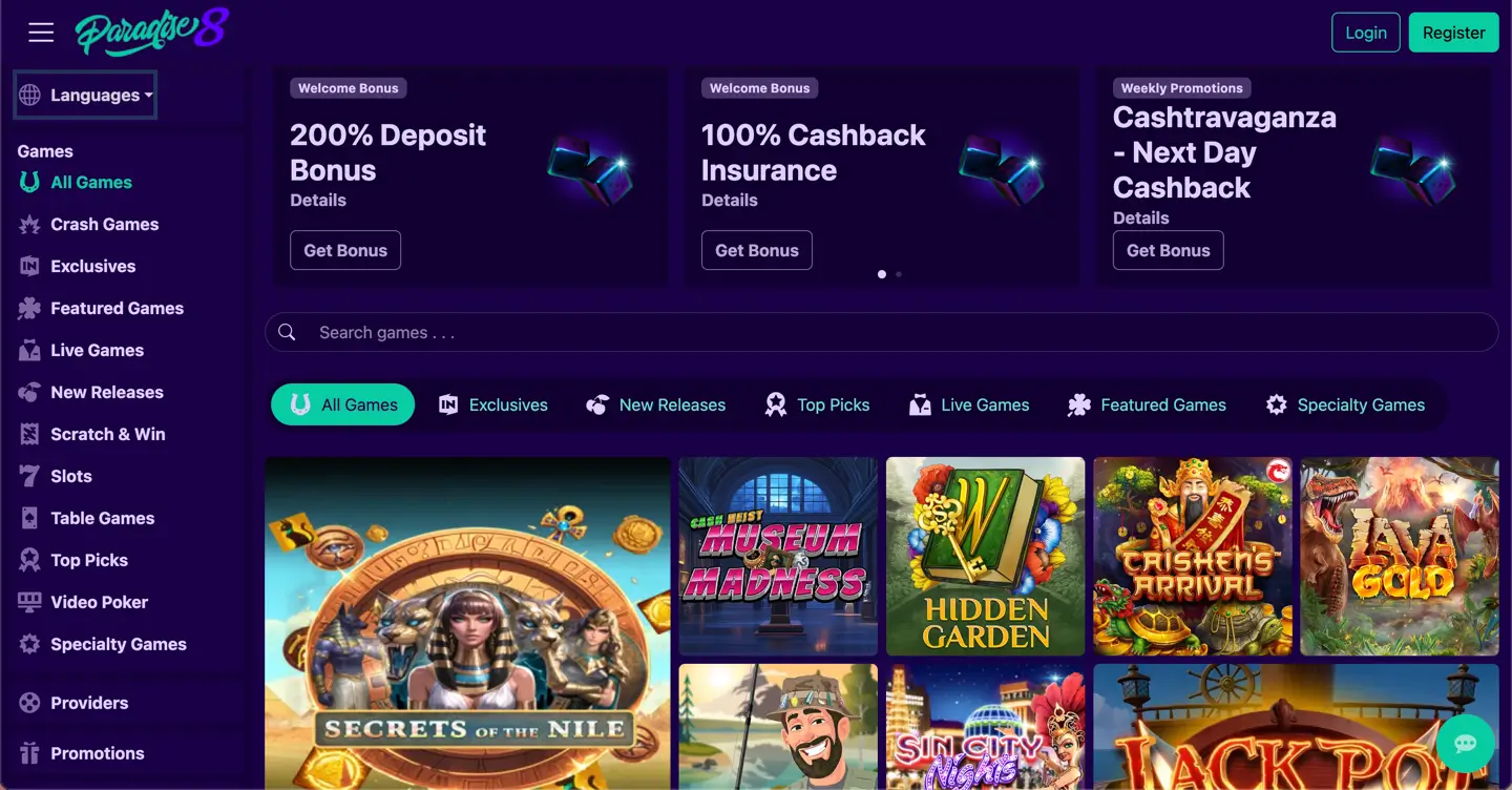 paradise8 casino